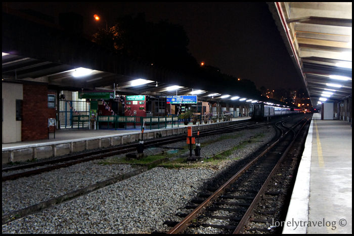 Railway at night