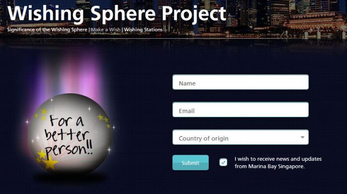 Online wishing sphere