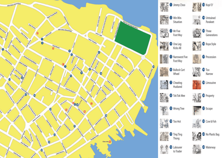 Penang Murals Map