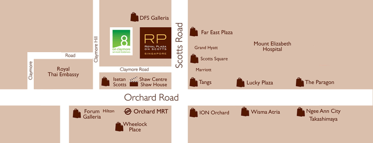 Royal Plaza on Scotts - Map